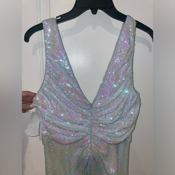 Badgley Mischka Brand Sparkling Mermaid Sequin Gown - Picture 10 of 12